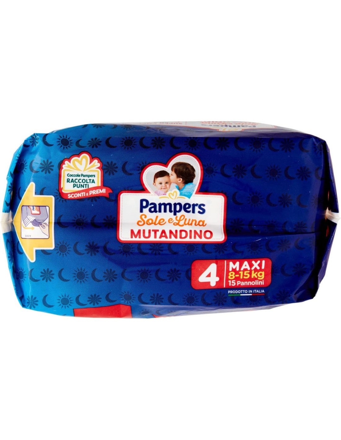 PANNOLINI PAMPERS SOLE E LUNA MISURE: 2-3-4-5-6 CON CAMOMILLA E ALOE PER  NEONATI