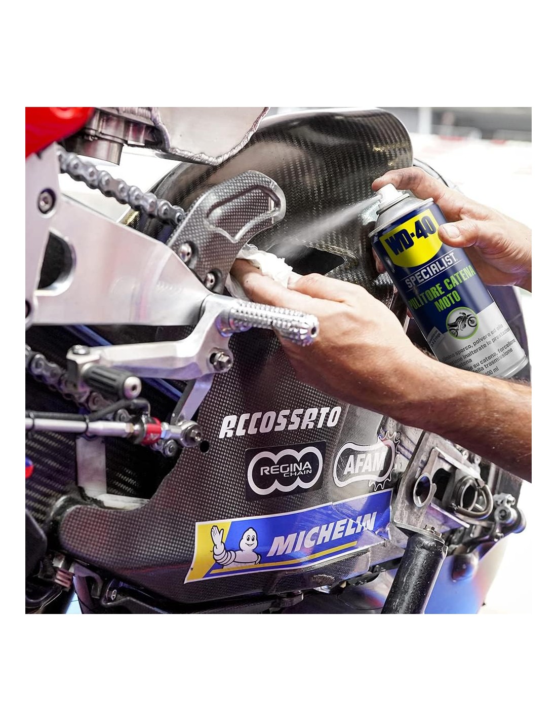 WD40 Pulitore Catena 400 ml - Pulizia Efficiente per Moto