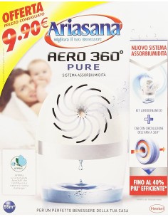 Ariasana Aero 360° Bagno Kit assorbiumidità, Deumidificatore bagno con –