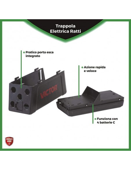 Trappola per Topi Elettrica - Eliminazione Rapida di Topi e Ratti