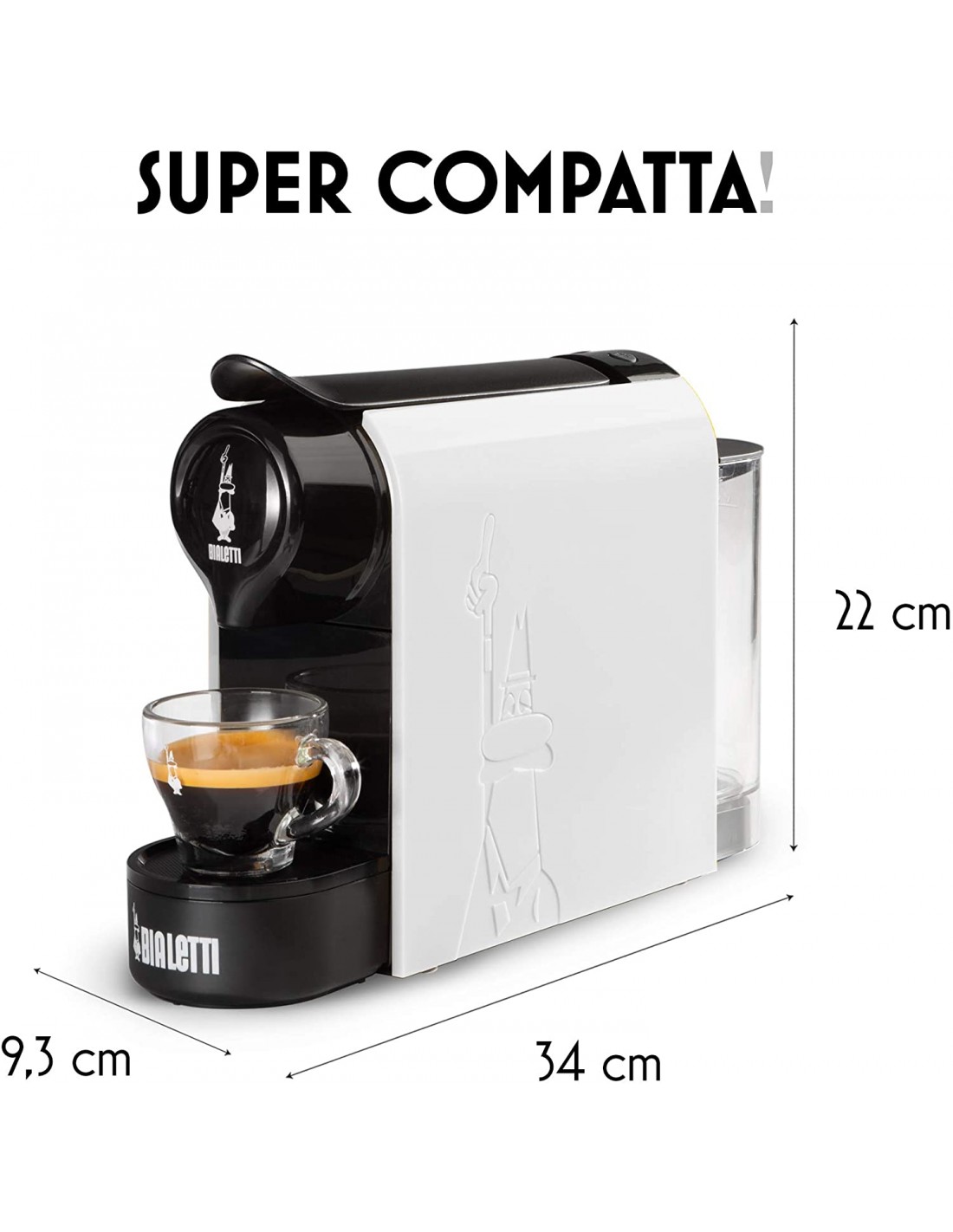 Bialetti Macchina Caffè Espresso Sistema di ricarica Capsule Bialetti  colore Bianco - CF 80 CUORE