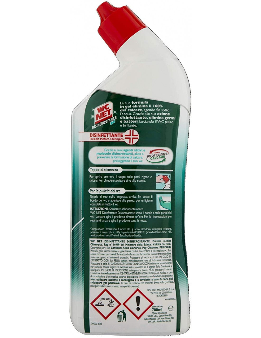 4x WC Net Candeggina GEL Formula Protezione Calcare Promo 3 Bottiglie